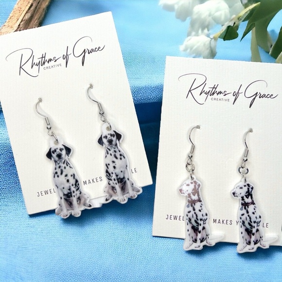 Charming NWT Dalmatian Earrings - Perfect Dog Mom Jewelry, Cute Dog Accessories! - Picture 2 of 6